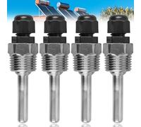 Lot de 4 manchons de plongée Thermowell en acier inoxydable 304 pour sonde de température, filetage G1/2" pour capteur de température, tuyaux de protection pour thermocouple, tube de protection pour