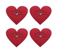 Lot de 4 manchons sophistiqués pour couverts de Saint-Valentin pour mettre en valeur les repas de couple et les rassemblements de vacances en tissu