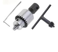 Lot de 4 mandrins de micro perceuse avec plage de serrage de 0,3 à 4 mm pour arbre de moteur électrique de 4 à 8 mm, cône JT0, construction métallique, comprend des connecteurs de 4 mm/5 mm/6 mm/8 mm