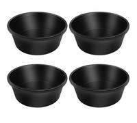 Lot de 4 mangeoires en caoutchouc durable de 4 litres, seau d'alimentation en caoutchouc résistant pour chevaux, chèvres, poulets, chats, chiens, conteneurs de bain pour animaux
