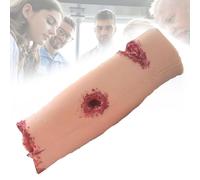 Lot de 4 mannequins d'entraînement simulés de plaies de mollet, avec blessures réalistes, modèle de traumatisme réutilisable en silicone pour contrôler les saignements