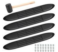 Lot de 4 marchepieds de Rechange pour Barres Nerf Rondes de 7,6 cm, 53,3 cm de Long x 7,6 cm de Large, Patins de Rechange durables et antidérapants avec maillet en Caoutchouc et 24 Broches