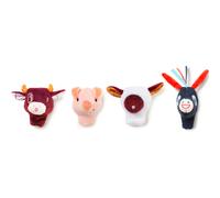 Lot de 4 marionnettes à doigt Ferme