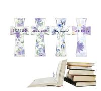 Lot de 4 marque-pages chrétiens magnétiques - Motif floral - Accessoires de lecture pour enseignants, étudiants, adolescentes, filles, école à la maison, église, bureau, étudiants, enseignants