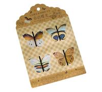 Lot de 4 marque-pages en forme de papillon, 5,2 x 4,9 cm, bonne fabrication, design coloré traditionnel pour un suivi facile, cadeau, étudiants, lecteurs, , femmes, enseignants, école