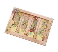 Lot de 4 marque-pages en métal avec pendentif en forme de fleur creuse pour les amateurs de livres, lecteurs, écrivains, enseignants, artistes