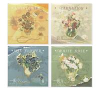 Lot de 4 marque-pages en métal en forme de fleur pour les amateurs de lecture, les enseignants, cadeaux d'anniversaire