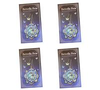 Lot de 4 marque-pages en métal en forme de papillon élégant pour livres et cadeaux décoratifs