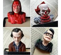 Lot de 4 marque-pages en résine pour portraits de fantômes