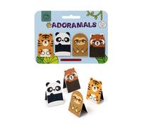 Lot de 4 marque-pages magnétiques originaux en forme d'animaux doux sauvages - Panda, braise, tigre et panda rouge - Cadeau utile pour enfants et filles