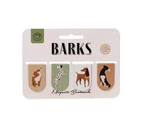Lot de 4 marque-pages magnétiques pratiques et originaux - Chiens - Barks