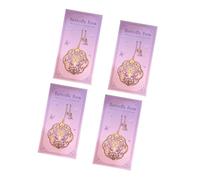 Lot de 4 marque-pages papillon floral avec chaîne pour un apprentissage efficace et une organisation des notes Fournitures scolaires pour étudiants