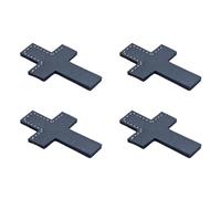 Lot de 4 marque-pages simples en cuir synthétique - Marqueurs de page croisés - Fournitures de lecture pour étudiants