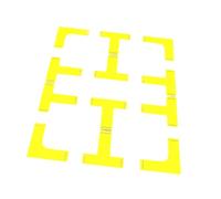 Lot de 4 Marqueurs de Terrain de Pickleball en Matériau Antidérapant pour Une Conception Rapide du Terrain pour Le Tennis, Le Badminton, L'entraîn, 8 T Shape 4 L Shape