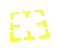 Lot de 4 Marqueurs de Terrain de Pickleball en Matériau Antidérapant pour Une Conception Rapide du Terrain pour Le Tennis, Le Badminton, L'entraîn, 4 T Shape 4 L Shape