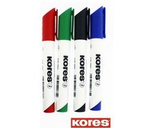 Lot de 4 marqueurs effaçable pour tableau blanc - Kores - Blanc G