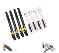 Lot de 4 marqueurs effaçables à la chaleur pour couture et matelassage - 2 stylos et 20 recharges, sans résidus, fonctionne sur coton et polyester