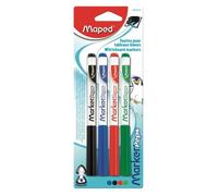 Maped Feutres pour tableaux blancs Marker'Peps pointe 1,5 mm Assortis - Blister de 4