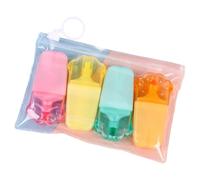 Lot de 4 marqueurs fluorescents, surligneurs 4 couleurs pour cartes, notes, journaling, scrapbooking et gribouillage, beaux marqueurs en forme d'animal