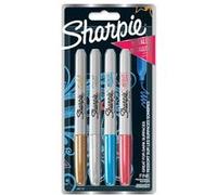 Lot de 4 marqueurs métallisés permanents Sharpie Pointe fine Multicolore G