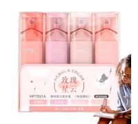 Lot de 4 marqueurs pastels scintillants - Écriture lisse - Encre scintillante - Pour journaling, scrapbooking, notes, projets artistiques, papier à lettre aux couleurs vives pour étudiants Erwa