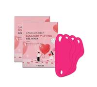 Lot de 4 Masque En Gel De Levage,Patch Anti Rides Visage,Soins Hydratants Et Rajeunissants,Masque De Contour À La Mâchoire,Patch De Levage De Cou,Solution Rafraîchissante Et Resserrement (2)