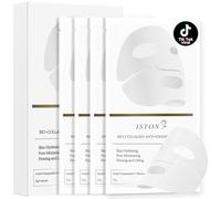 Lot de 4 masques faciaux au collagène profond, 2 160 000 PPB pour élasticité, minimisant les pores, anti-rides, levage et hydratation, tendance TikTok pour tout