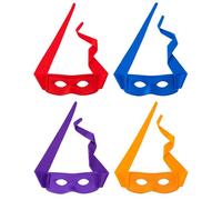 Lot de 4 masques pour les yeux d'Halloween - Accessoire de déguisement - Tortue