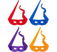 Lot de 4 masques pour les yeux d'Halloween - Accessoires de déguisement de héros - Parfait pour le cosplay, les déguisements et les fêtes à thème