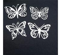 Lot de 4 matrices de découpe en métal en forme de papillon pour la fabrication de cartes, les loisirs créatifs, le scrapbooking, le gaufrage, la décoration d'album photo, les loisirs créatifs, la