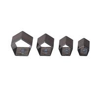 Lot de 4 matrices de découpe pentagone pour cuir et alliage d'acier pour loisirs créatifs, coupes précises, design durable, outil essentiel pour les projets de travail du cuir