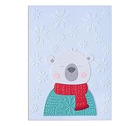 Sizzix Lot de 4 Matrices Thinlits avec Empreintes texturées Cozy Bear par Lisa Jones, 665496, 6,67 cm x 8,57 cm x 0,32 cm, Mutlicolor, Taille Unique
