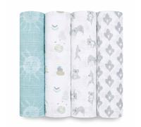 aden + anais pack de 4 maxi-langes grand format en mousseline de coton now + zen