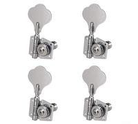 Lot de 4 mécaniques pour guitare basse électrique 4R4L2R2L style ouvert avec engrenage interne robuste pour une utilisation stable (4R)