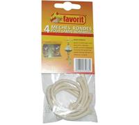 Lot de 4 mèches ronde pour lampe à huile - D: 5 mm