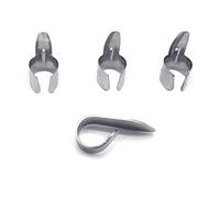 Lot de 4 médiators de banjo réglables en métal pour doigt pouce couleur argent médiators pour fingerstyle guitare acoustique basse ukulélé