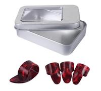 Lot de 4 médiators plats de rechange pour pouce et doigt de guitare