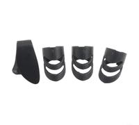 Lot de 4 médiators pour guitare électrique acoustique, en plastique de tailles M L, parfaits pour les joueurs de flamenco banjo harpe (noir L)