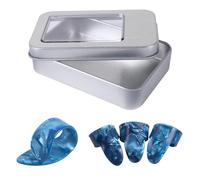 Lot de 4 médiators pour pouce et doigt, médiators de style doigt, médiators plats de rechange et accessoires