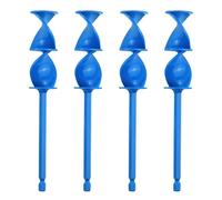 Lot de 4 mélangeurs de peinture époxy, pour hélix, pour perceuse, résines, peinture, béton, plâtres, poudre de mastic réutilisable