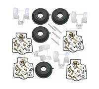 Lot de 4 membranes et flotteurs - Kit de réparation de carburateur - Ajustement amélioré - Compatible avec différents modèles - Doré