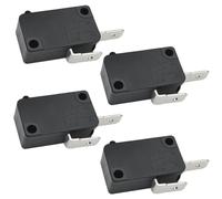 Lot de 4 micro-interrupteurs à piston à bouton-pression 250 VAC pour | Remplace Honeywell V7-1Z29E9, piston à broche à action encliquetable 250 VAC, 2 bornes