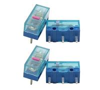 Lot de 4 micro-interrupteurs pour souris HUANO 0,74 N 3 broches (clic 80 m) Rose à pois bleus Coque transparente 3 broches Micro-interrupteurs On Off 4 pièces HUANO Bleu Coque transparente
