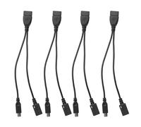 Lot de 4 Mini-Adaptateur de Câble OTG, Adaptateur -USB Vers USB Alimenté 2 en 1 (Câble OTG + Câble D'Alimentation) pour Bâtons de Streaming, Etc.