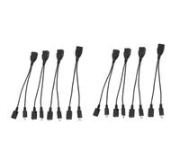 Lot de 4 mini-adaptateurs de câble OTG, 2 en 1, pour clés de streaming, etc.