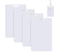Lot de 4 mini badges effaçables verticaux pour tableau blanc | Bloc-notes effaçable à l'alcool pour manager enseignant, bénévole, étudiant, infirmière, médecin, bureau, hôtel, école