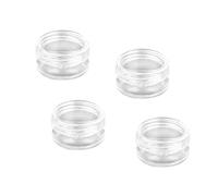 Lot de 4 mini boîtes vides transparentes pour crème, cosmétiques, échantillons de voyage, pour baume à lèvres, lotion, crème