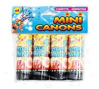 Lot de 4 mini canons confettis