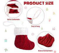 Lot de 4 mini chaussettes de Noël classiques, petites chaussettes de cheminée, décorations de Noël à suspendre, compatibles avec les cadeaux