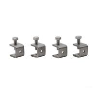 Lot de 4 mini colliers de serrage robustes en acier inoxydable pour le travail du métal Argenté 0-20 mm